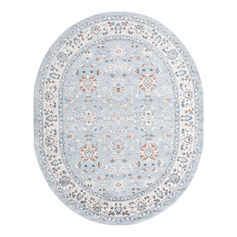 Floral Area Rug, Oval 238.8cm x 304.8cm