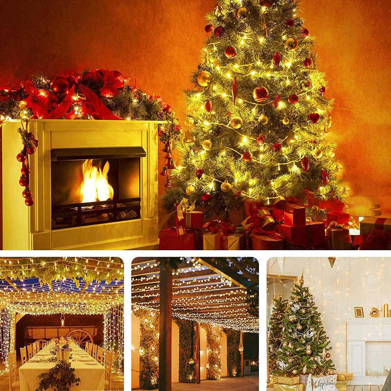 Guirlande de Noël 32,8 pi, Jaune