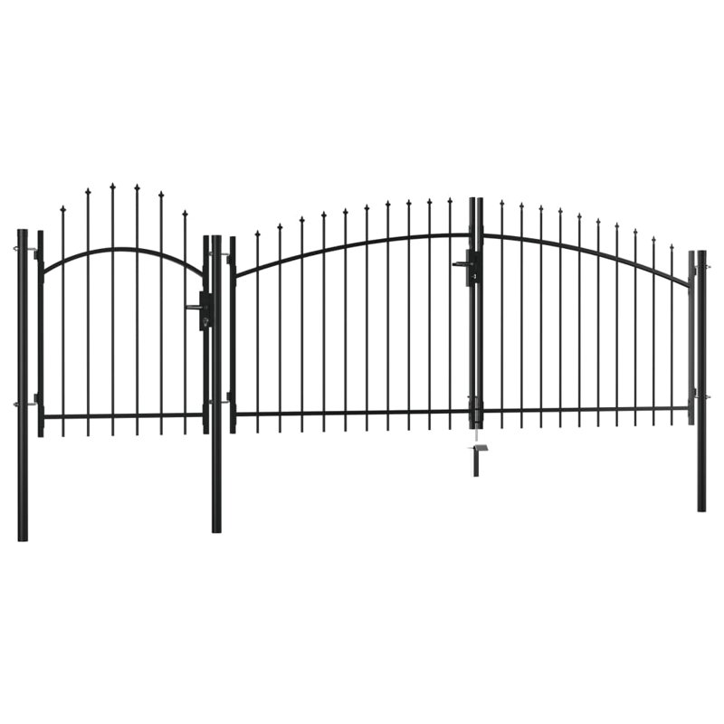 Bagnall Black Metal Gate, 400cm W x 200cm H