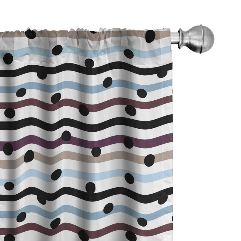 Geometric Semi-Sheer Rod Pocket Sliding Panel, 28" x 63"