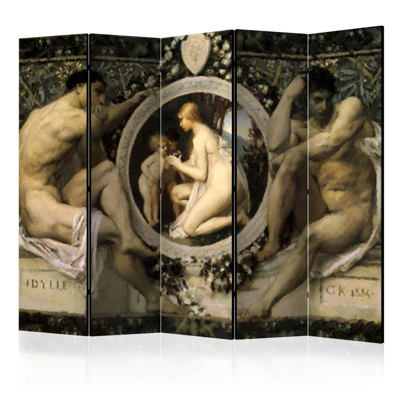 Esters 225cm W x 172cm H 5 - Panel Folding Room Divider