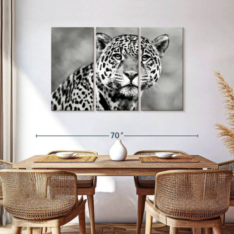 Monochromatic Jaguar, 36" H x 57" W