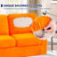 2 Seater Stretch Separate Box Cushion Loveseat Slipcover-2031176525