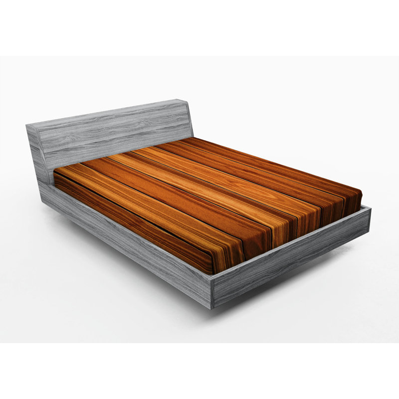 Drap-housse rayé, Drap-housse de taille double, Rayures oranges