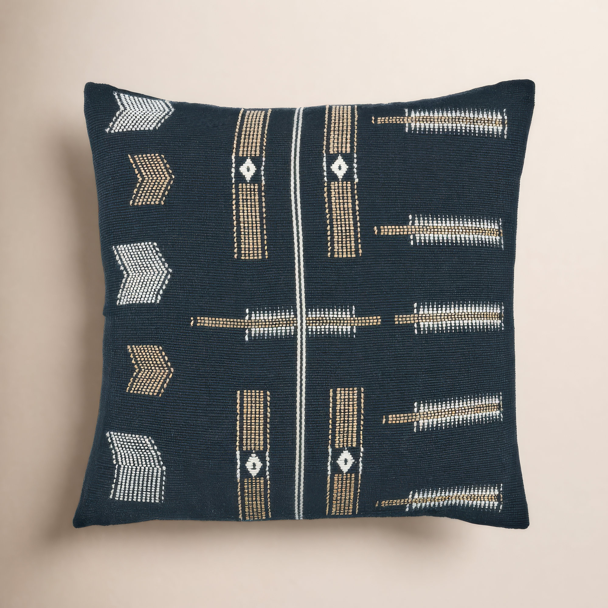 Erickson Embroidered Cotton Throw Pillow, Pillow Cover Only - No Insert, Black