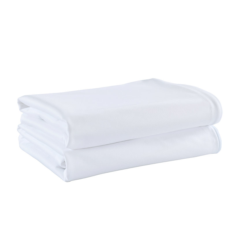 White Hypoallergenic Polyester Standard Pillow Protector Set