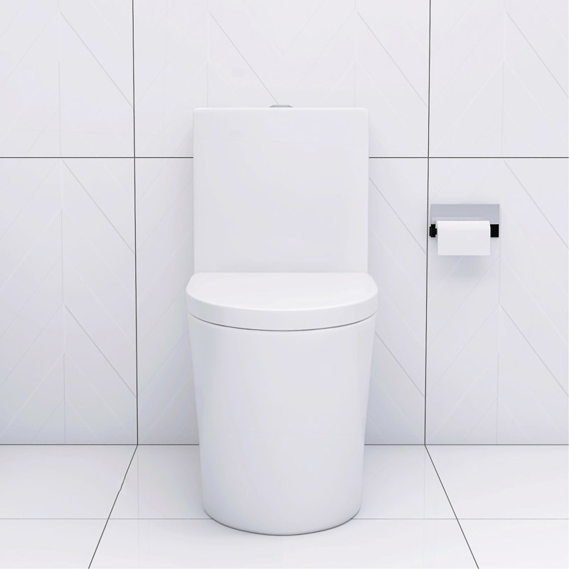 Toilette allongée une pièce - blanc