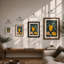 Study In Gold Botanical - Print-666410077-666410075