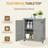 Potting Bench With Storage Cabinet And Metal Table Top For Outdoor Patio,Outdoor Work Station Table-124923953
