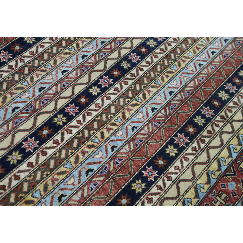 Aryana Hand Woven Wool Plaid Area Rug, Rectangle 6'7" x 9'7"
