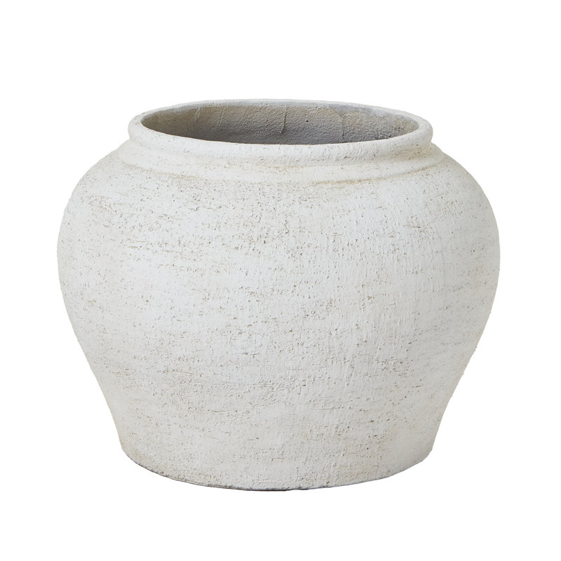 Alhakim Handmade Ceramic Pot Planter, White