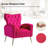 Consolata 37" H Velvet Wingback Chair with Button Tufting and Metal Legs-1272440848