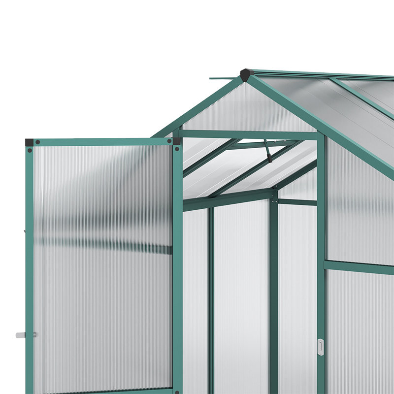 Cerone Greenhouse, 194.5cm H x 185cm W x 185.6cm D, Green