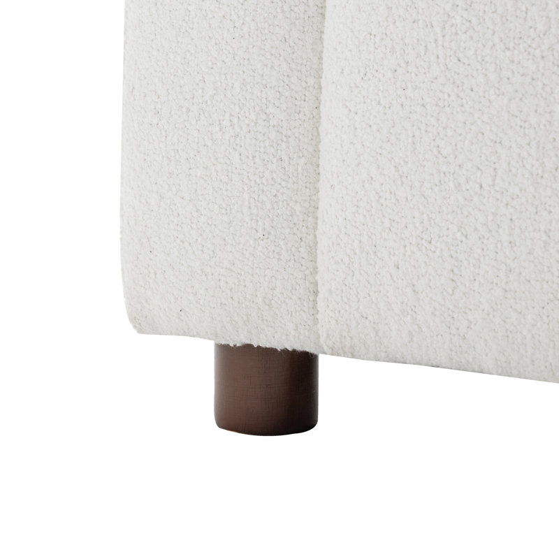 Fauteuil d'angle modulaire Duvall - Tissu performant, Polyester crème