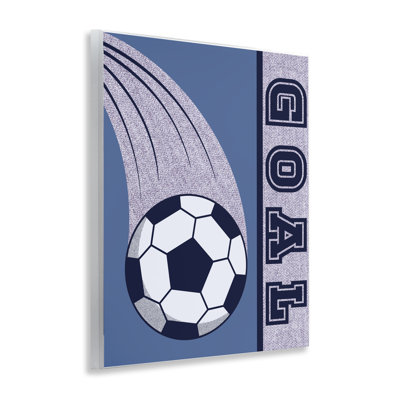 Plaque murale de soccer sur but, design par Marcus Prime