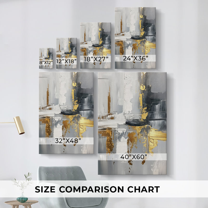 Abstract Series CLXIV -Set Of 3 Gallery Wrapped Canvas -Ready to Hang, 60" H x 40" W