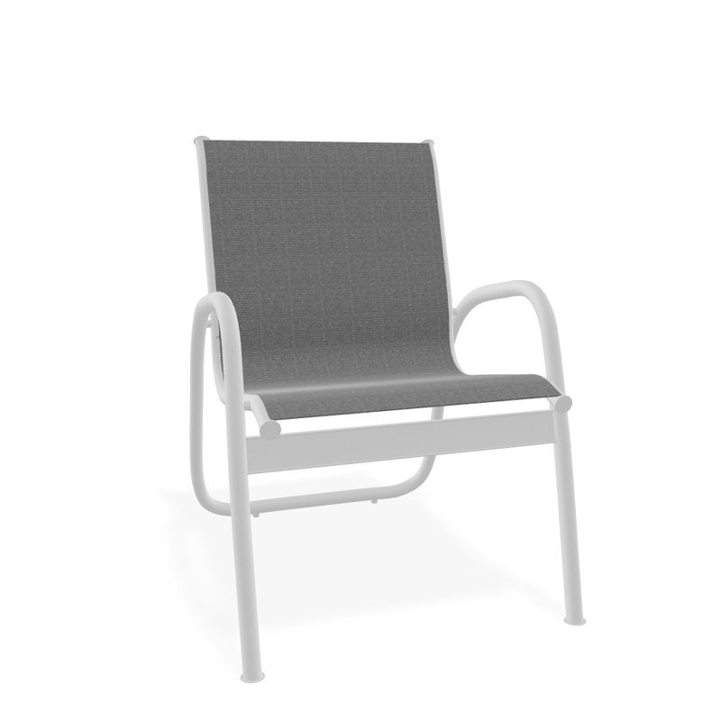 Fauteuil de patio Gardenella, Titane Sunbrella®, Blanc texturé