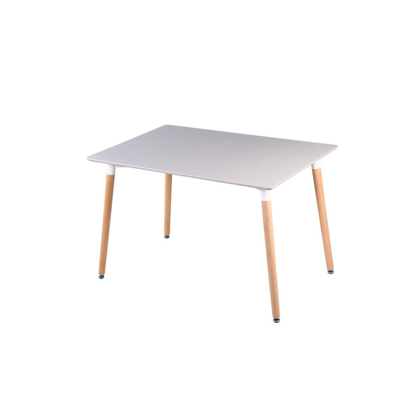Table de salle à manger en bois massif Dupri, Gris