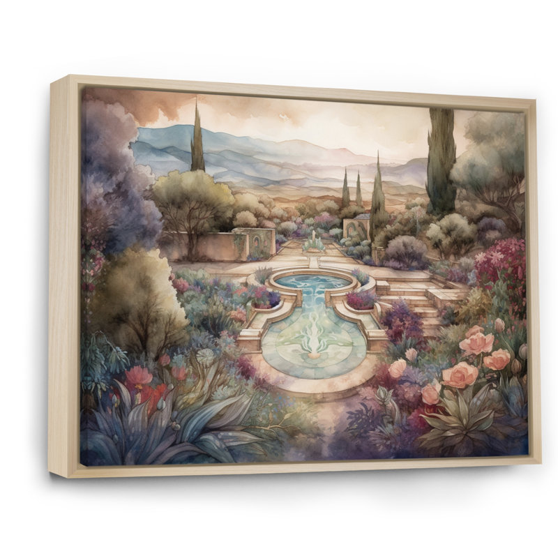 Garden Oasis I - Décoration murale de jardin, H 12 po x l 20 po x P 1 po, Cadre naturel flottant