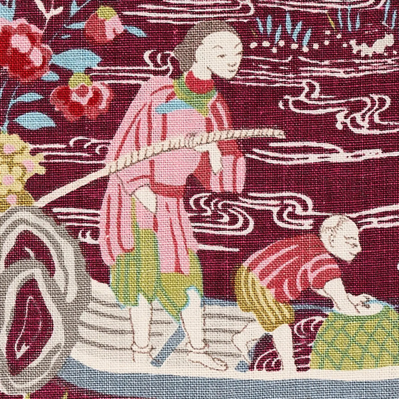 Yangtze River Fabric, Aubergine