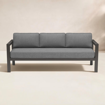 Greyson 80.75'' Wide Straight Aluminum Patio Sofa with Cushions