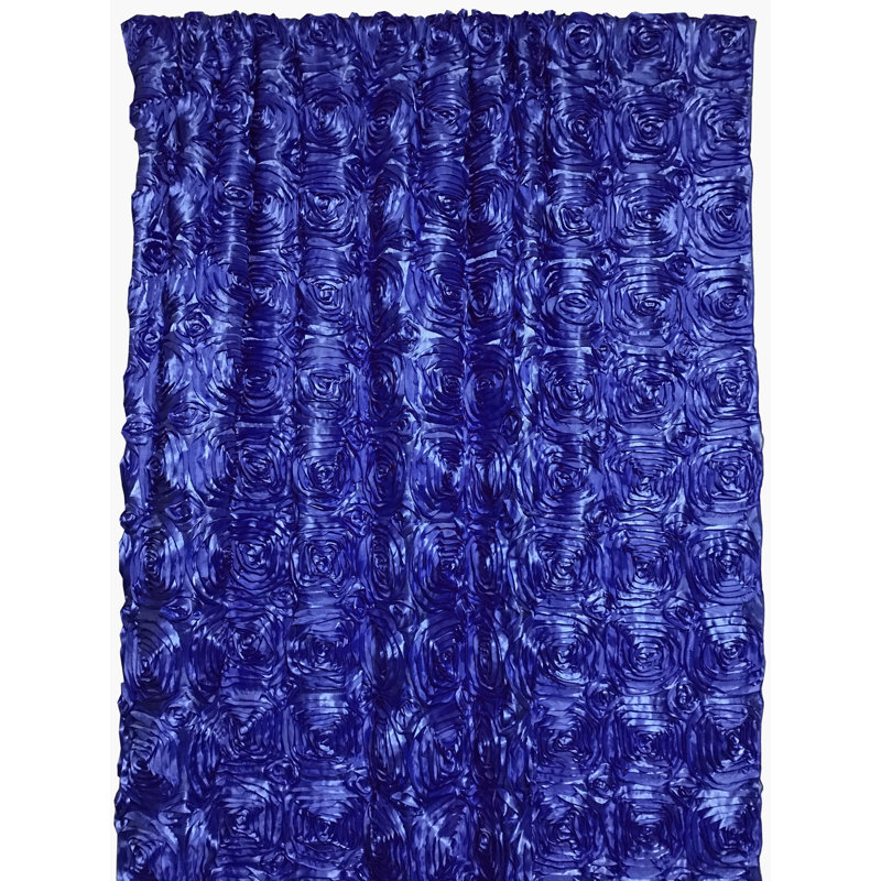 Rideau obscurcissant en polyester Pekanbaru, L 54 po x L 72 po, Bleu royal