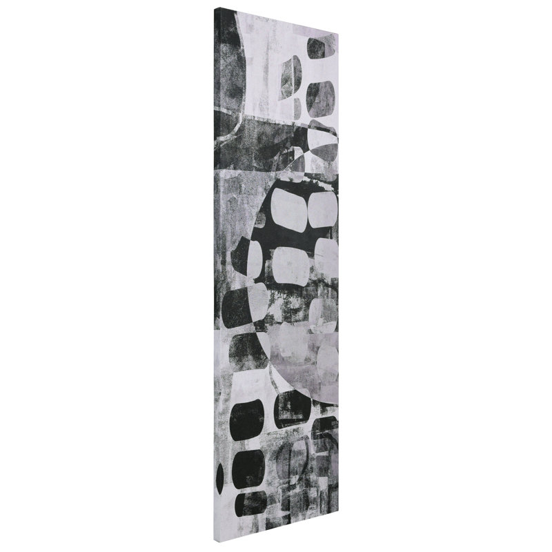 Monochrome Black and White Abstract Canvas Wall Art