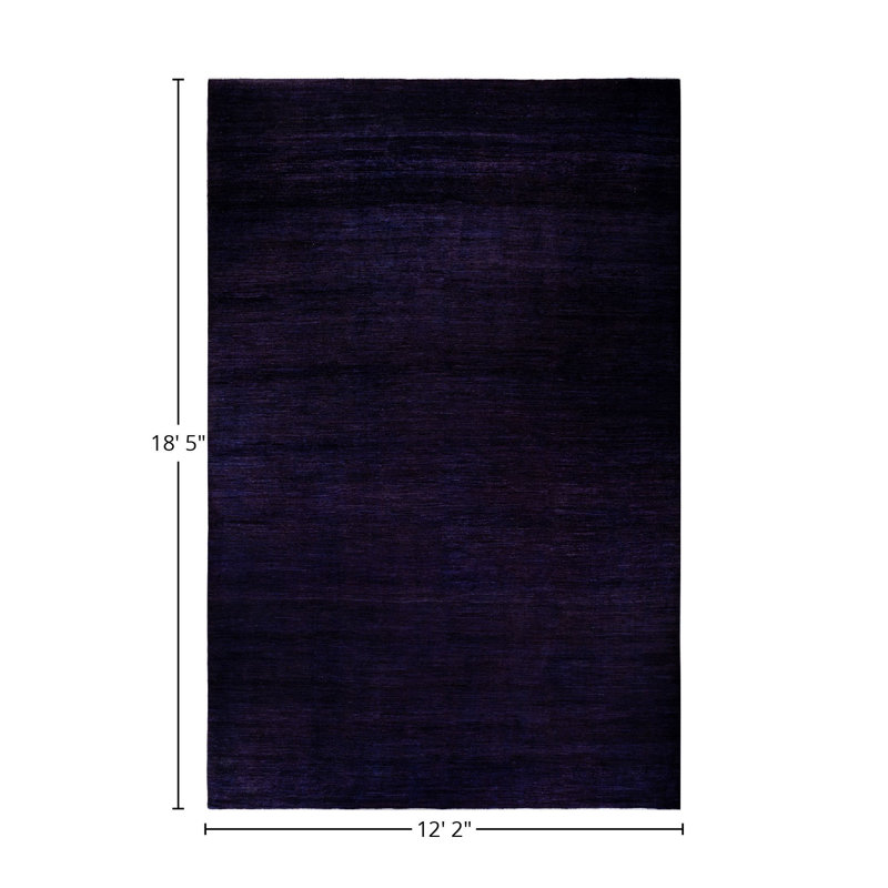 Tapis mauve unique 12 pi 2 po x 18 pi 5 po Zamari