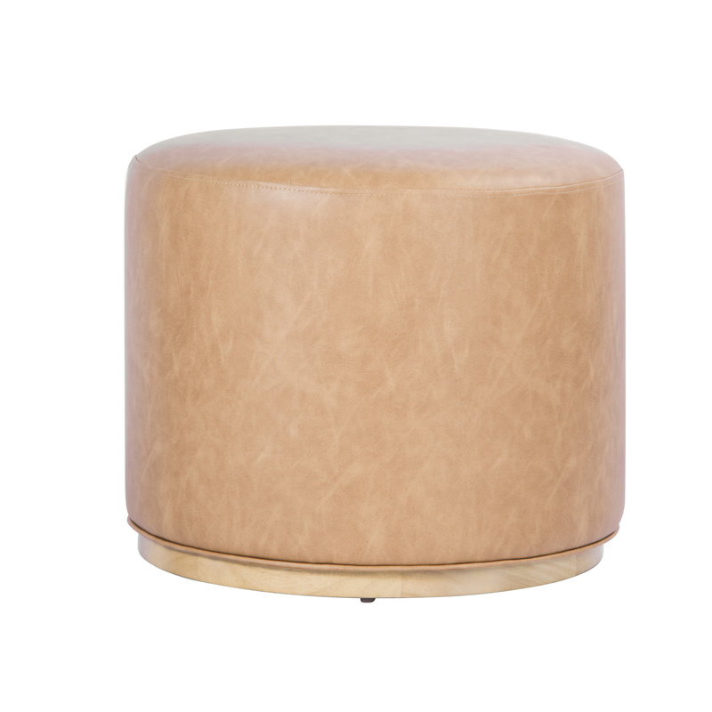  Repose-pieds Drift avec base en bois - Similicuir sable, Sand