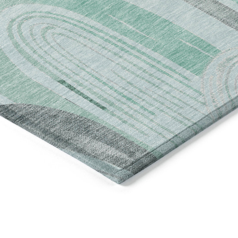 Red Synthetic Flat Woven Washable 8' x 10' Rug