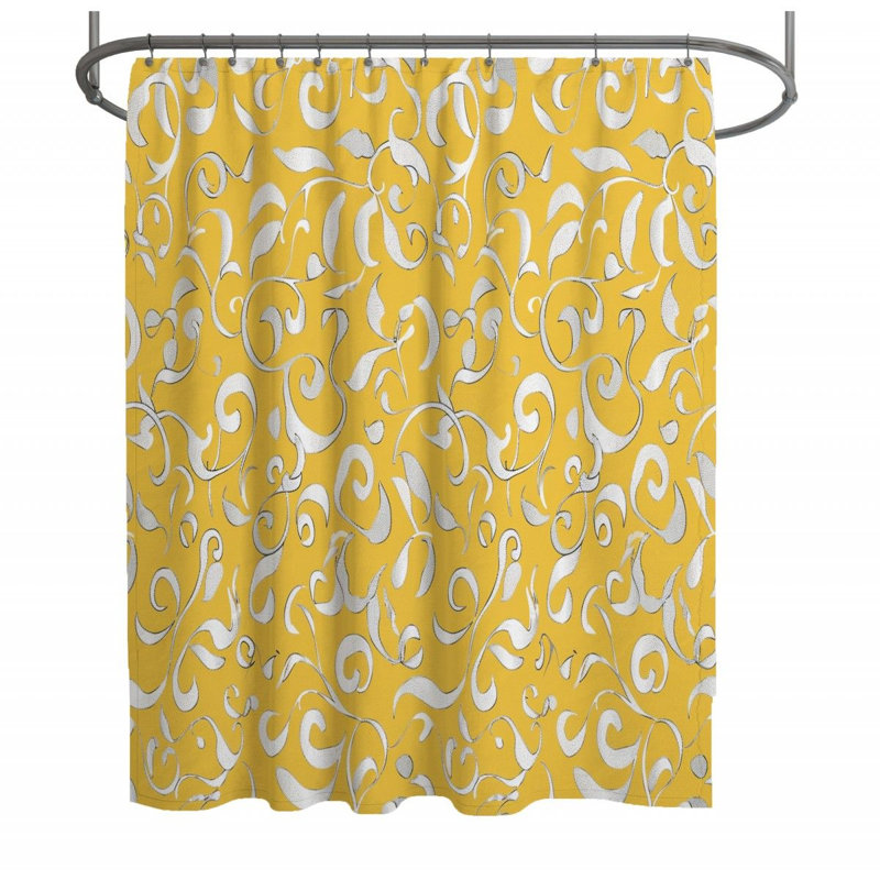 Rideau de douche floral - Art Bathroom Decor_12425, H 83 po x l 70 po
