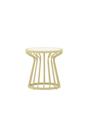 Kali Round Metal Outdoor Side Table , 19.75'' in. W 19.75'' in. D