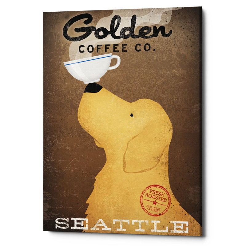 «Golden Coffee Co» par Ryan Fowler, impression sur toile tendue, H 34 po x l 26 po x P 1,25 po