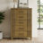 Shalyce 28.7" W Mid-Century Modern Fluted 5-Drawer Chest-1141932205