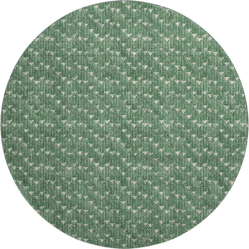 Tapis vert Cerrito AMF514 lavable à la machine de qualité supérieure, Rond 8 pi