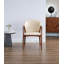 Chaise moderne et simple en bois massif à dossier ébène