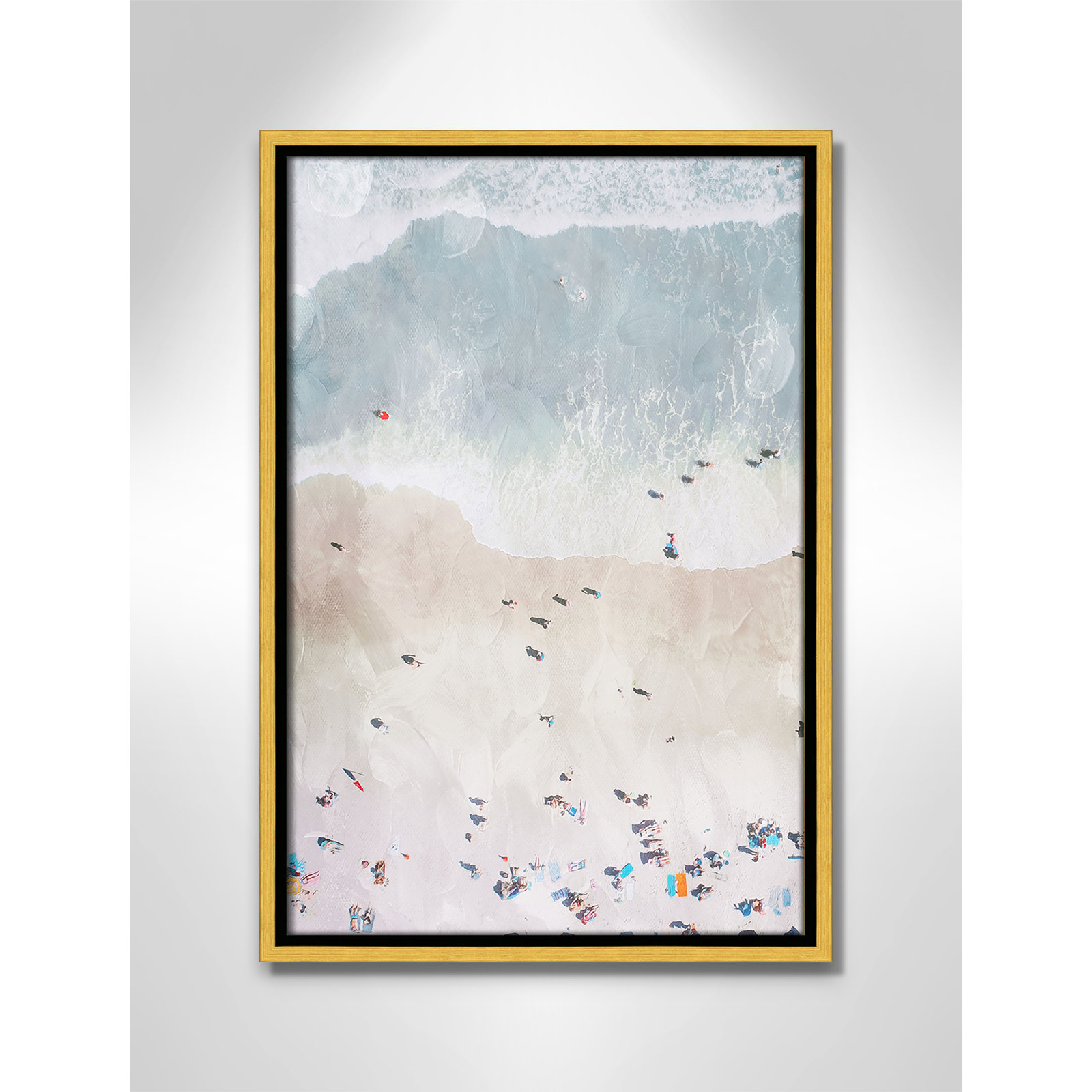 Beaching Out I Print by Milli Villa, 13.5'' W x 19.5'' H, Gold Floater