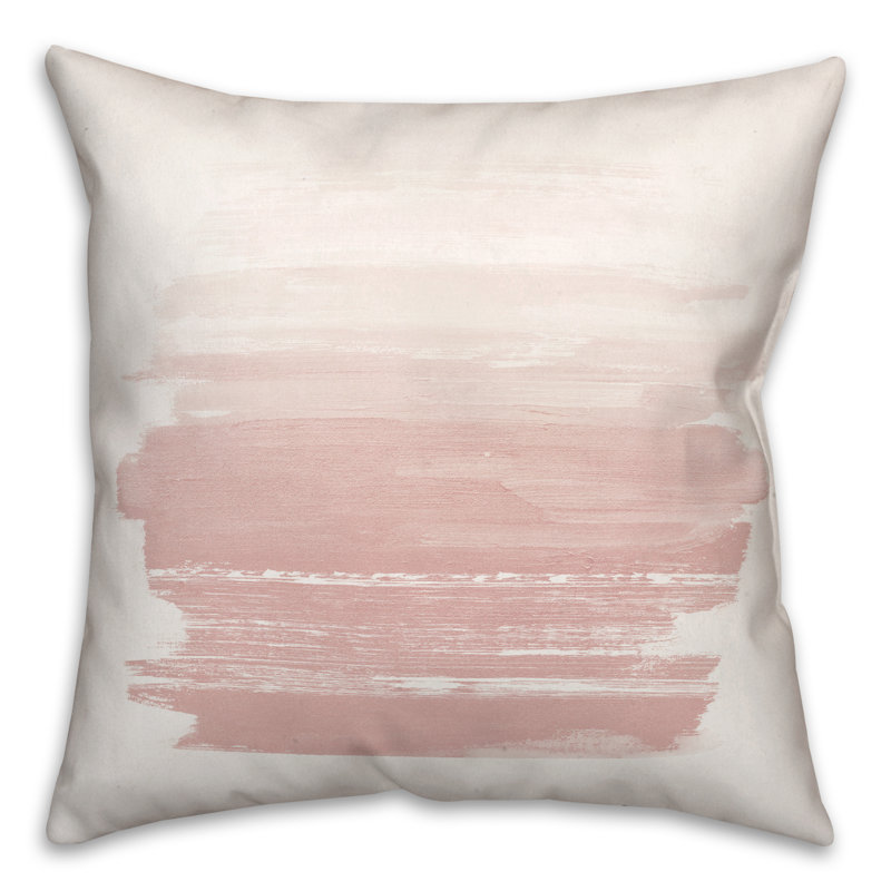 Housse et insert de coussin extérieur carré Gradient Strokes 12, Rose, 20 po x 20 po