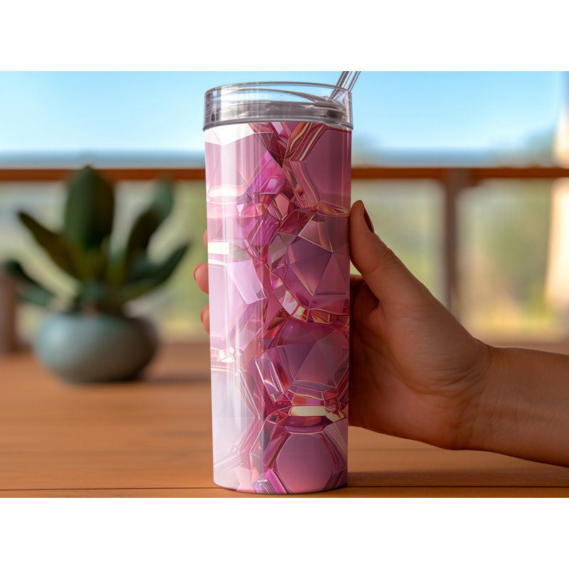 Choose Handmade Tumblers 591ml Vacuum Insulated Stainless Steel (18/8) Travel Tumbler with Straw