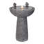 Handcrafted Outdoor Birdbath Fountain with Lights