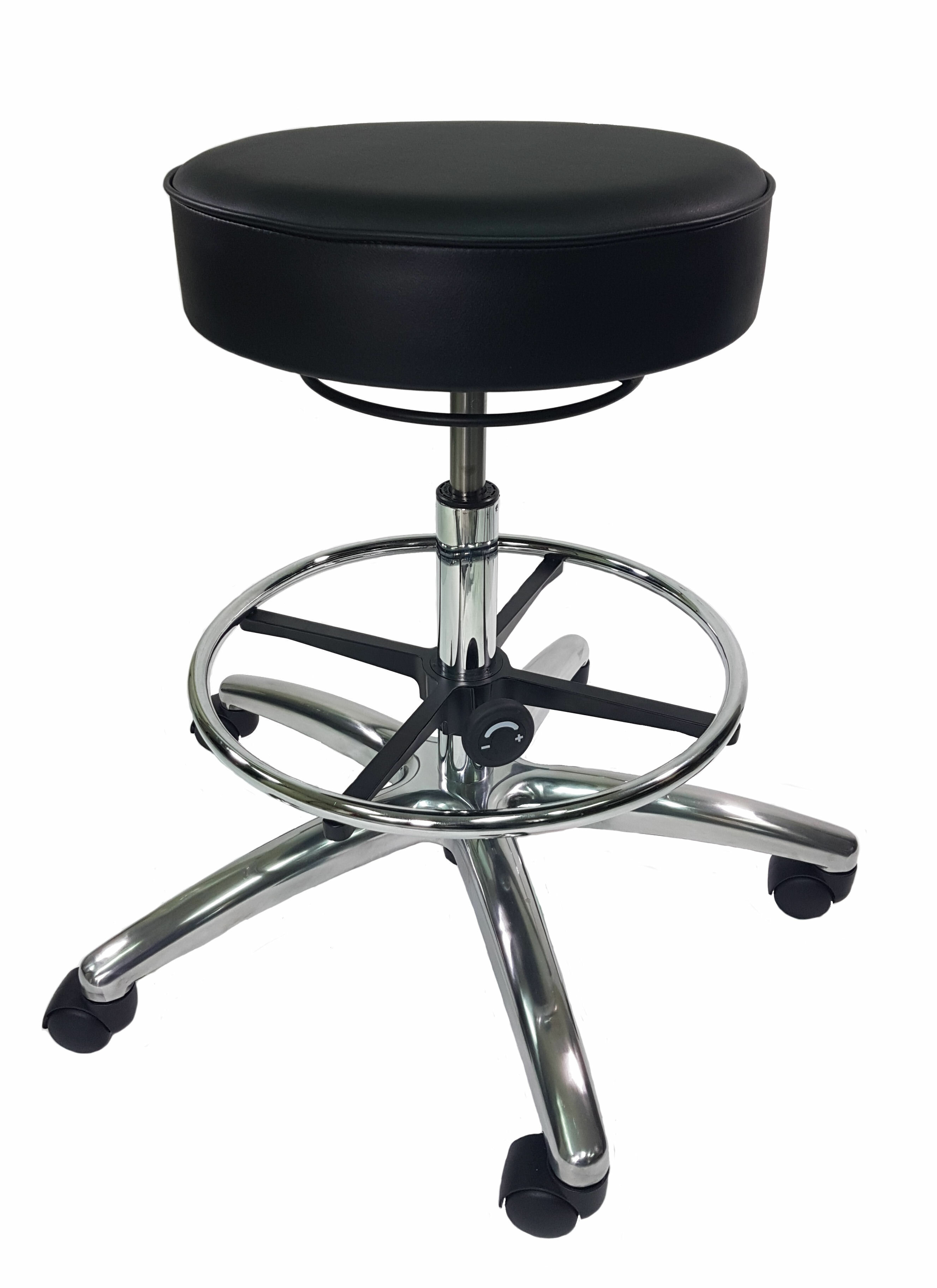 Inbox Zero Backed Adjustable Height Ergonomic Lab Stool with Footring  Wheels & Reviews