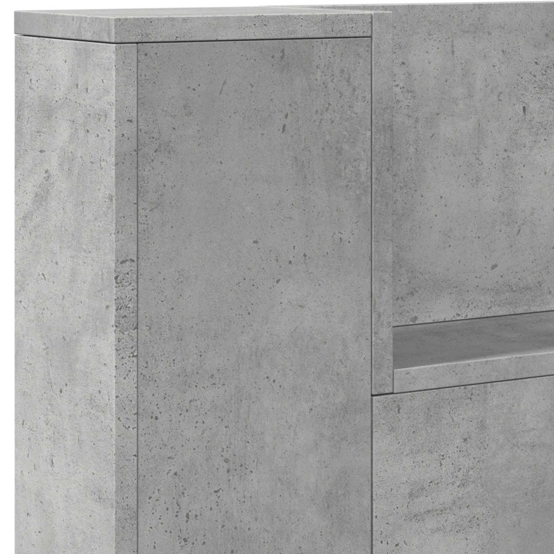 Headboard, European Double (140 x 200 cm), Concrete Grey