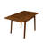 Extendable Dining Table, Rectangular Drop Leaf Table with Solid Wood Legs, Walnut Expandable Kitchen Table for Small Spaces