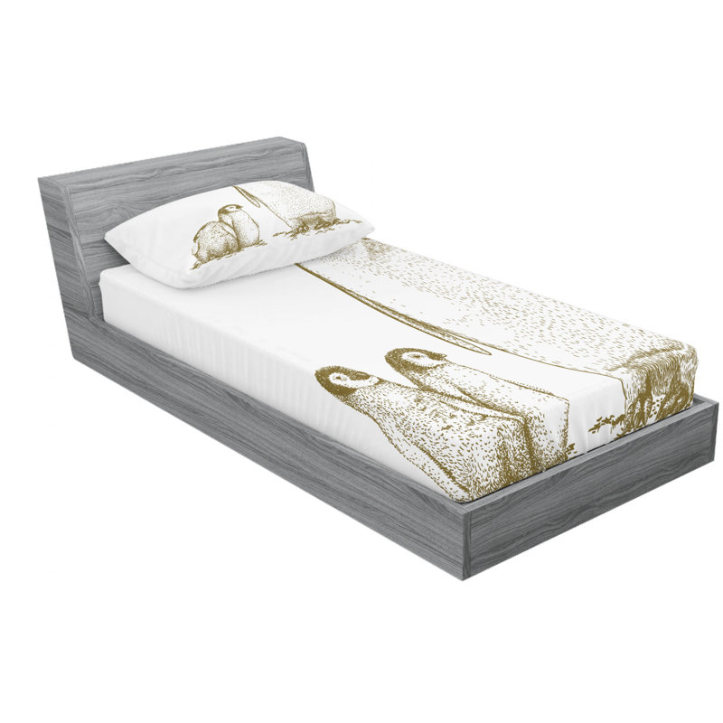 Microfiber Sheet Set, Twin Sheet Set with Fitted Sheet