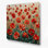 Coquelicots botaniques, art mural en métal brun
