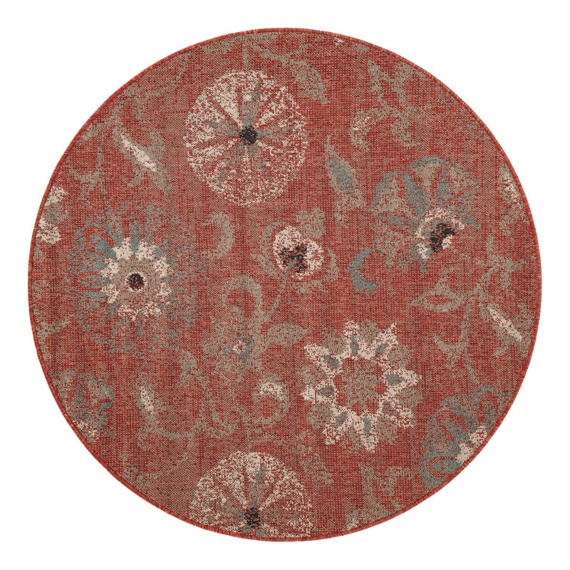 Tapis d'extérieur botanique, Rond 5 pi 1 po