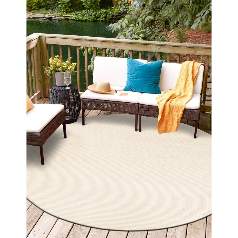 Tapis contemporain Niall Pebble Stones, Rond 3 pi 3 po