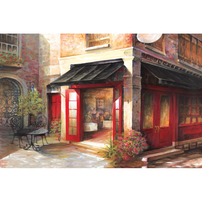 Bistro Scenery - Wrapped Canvas Print, 30cm H x 46cm W x 3.8cm D