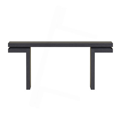66" Extra Wide Real Wood Veneered Console Table, Minimalist Sofa Table Behind Couch For Entryway, Hallway, Living Room, Home Office