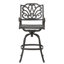 Tabouret pivotant en fonte d'aluminium